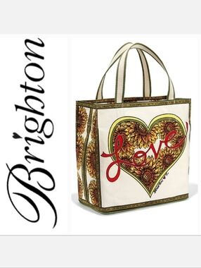 Brighton Yellow Sunflower Tote Bag "Something Wonderful Is About To Happen"